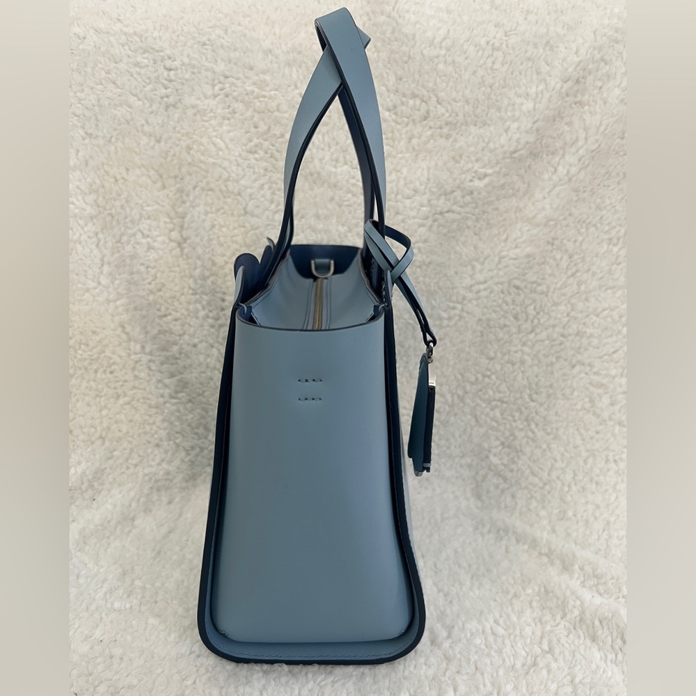 Kate Spade Magnolia Street Eyelet Mini Mina Light Blue Leather Purse, beautiful - Picture 11 of 16